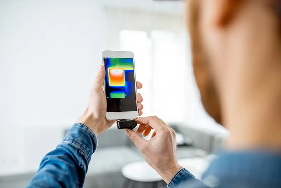 checking heat loss in home