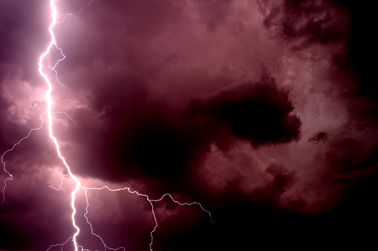 summer storm with lightning